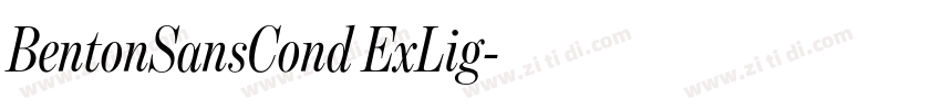 BentonSansCond ExLig字体转换
